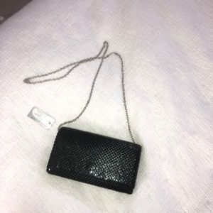 Jessica McClintock Metal Mesh Roll Evening Clutch